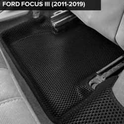 3D коврики EVA с бортами Ford Focus III седан, хэтчбек, универсал (2011-2015)